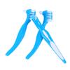 Healeved 3pcs Double-Headed Denture Toothbrush Set with Anti-Slip Handle, Sturdy Bristles False Teeth Cleaner for Home Use, Portable Denture Cleaning Brush Suitable for Daily Oral Care view 1