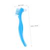 Healeved 3pcs Double-Headed Denture Toothbrush Set with Anti-Slip Handle, Sturdy Bristles False Teeth Cleaner for Home Use, Portable Denture Cleaning Brush Suitable for Daily Oral Care view 2