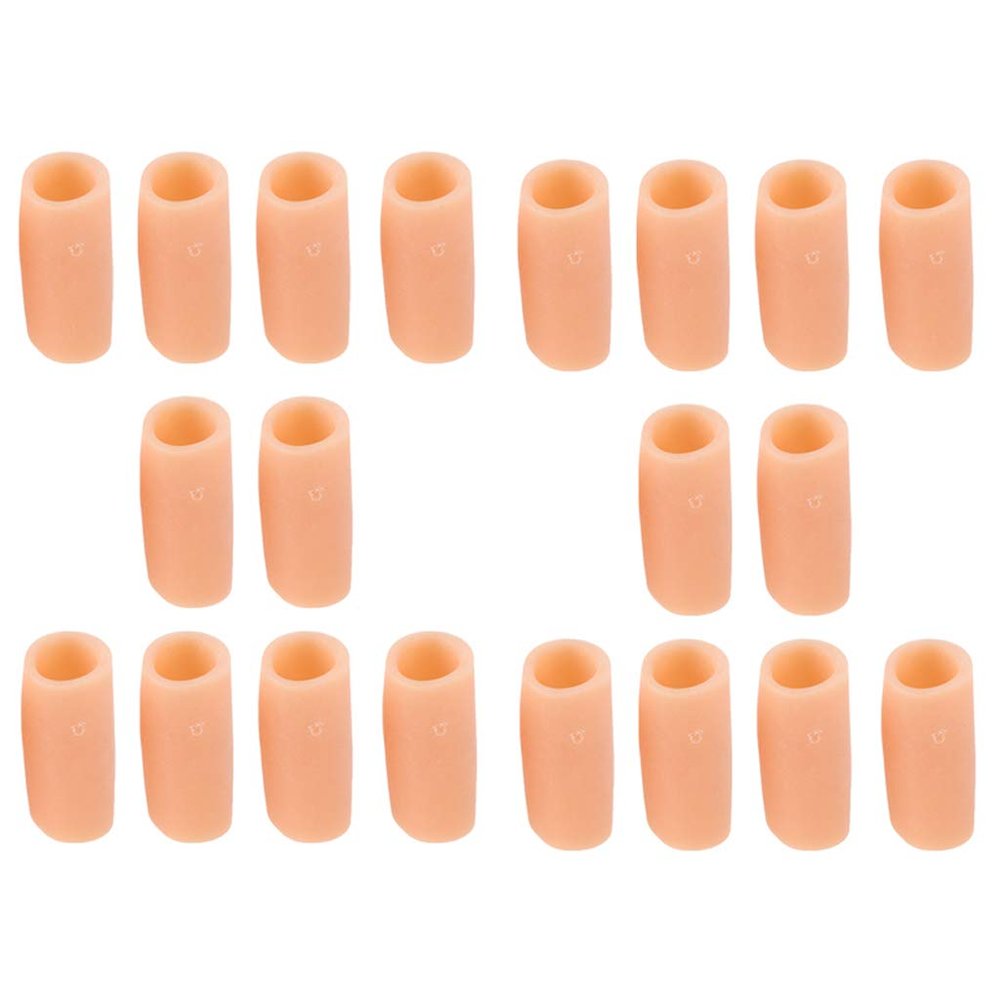 10 Pairs Silicone Toe Sleeves Tube Caps Cushions Protectors for Feet Care S