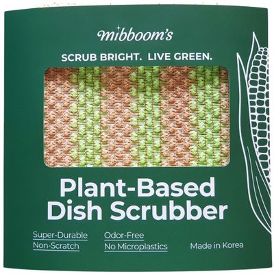 mibboom's Durable Scratch-Free Mesh Dish Scrubbers for Kitchen & Household Cleaning, Odor-Free Reusable PLA Scouring Pads for Dishes, 4-Pack