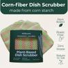mibboom's Durable Scratch-Free Mesh Dish Scrubbers for Kitchen & Household Cleaning, Odor-Free Reusable PLA Scouring Pads for Dishes, 4-Pack view 2
