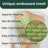 mibboom's Durable Scratch-Free Mesh Dish Scrubbers for Kitchen & Household Cleaning, Odor-Free Reusable PLA Scouring Pads for Dishes, 4-Pack view 3