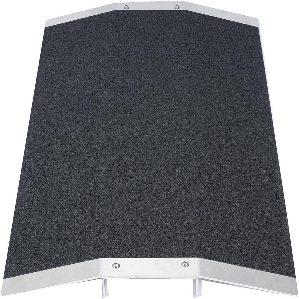 GAYAYAS Wheelchair Ramp, Bridge Threshold Ramp, with Supporting Frame and Non-Slip Surface, Ramp for Wheelchairs, Stairs,Vans, Steps,High8cm