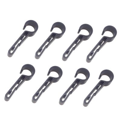 PLAFOPE 8pcs Anti-slip Stop Buttons Holder Fasteners for Safety Helmet Headlamp Clips Black Retainers Fixed Position for Outdoor Work