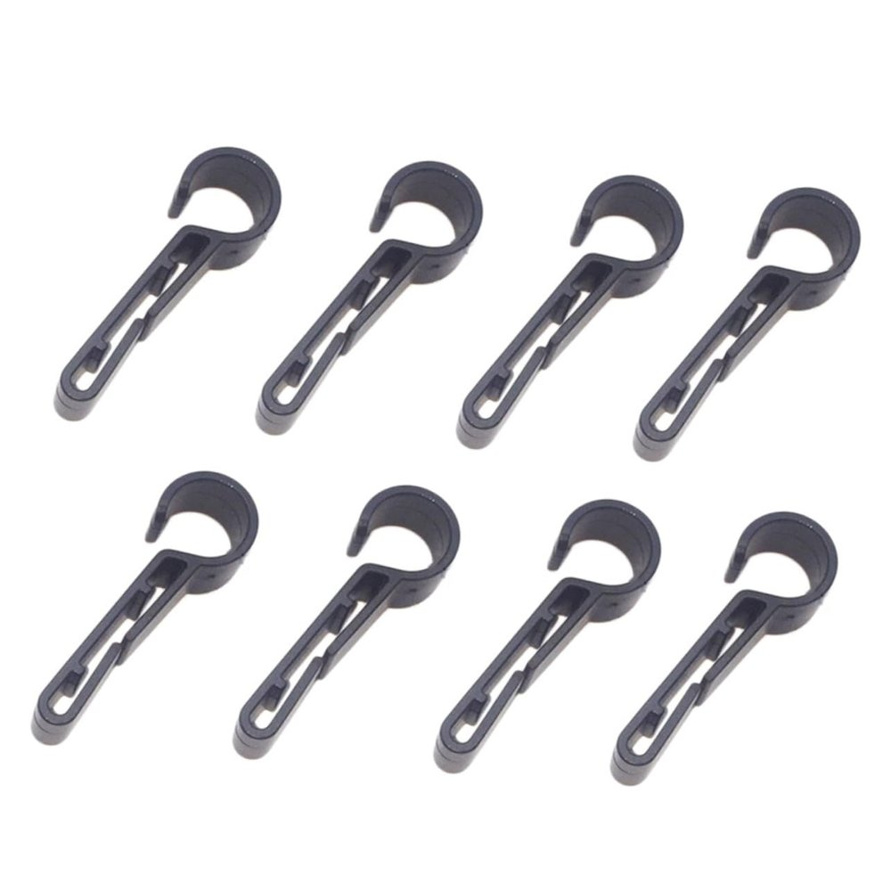 PLAFOPE 8pcs Anti-slip Stop Buttons Holder Fasteners for Safety Helmet Headlamp Clips Black Retainers Fixed Position for Outdoor Work