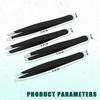 4 Pcs Professional Tweezers, Tweezers for Eyebrows for Facial Hair Women & Men Stainless Steel Precision Tweezers for Ingrown Hair Tweezers Blackhead Removal, Eyelash Extension, Beauty Tool view 4