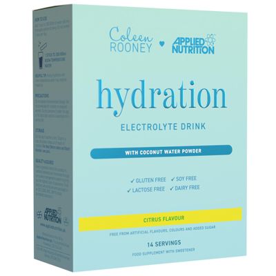 Applied Nutrition - Coleen Rooney - Hydration Powder - Coconut Water Infused - Best Electrolyte Drink Mix - Best Travel Hydration Sachets - Rapid Hydration Formula - (14 Sachets - 7g Each) (Citrus)