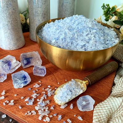 250gr Premium Blue Salt Crystals Coarse, Rare Mineral Salt, High Potassium, Low Sodium, Natural, Unprocessed, Hand Harvested Gourmet, Ancient