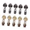 VILLCASE 10pcs Metal Heart Shape Zipper Pull Tabs Bag Zipper Heads Replacement Luggage Accessories Garment Heads view 1