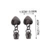 VILLCASE 10pcs Metal Heart Shape Zipper Pull Tabs Bag Zipper Heads Replacement Luggage Accessories Garment Heads view 2