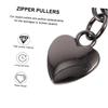 VILLCASE 10pcs Metal Heart Shape Zipper Pull Tabs Bag Zipper Heads Replacement Luggage Accessories Garment Heads view 3
