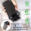 huipinghu Protein Shaker Bottle 400ml with Stainless Steel Mixing Ball, Leakproof Flip On Lid, BPA- and DEHP- free, Odourless, Dishwasher Safe, Temperature Safe (Black) view 4
