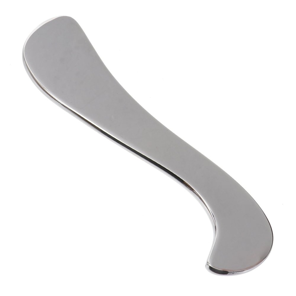 COLLBATH Stainless Steel Scraping Board for Pain Relief Relaxing S Shape Gua Sha Massage Tool for Body and Face Massage Therapy