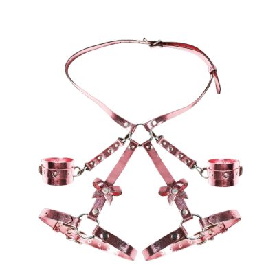 Adjustable Couple Yoga Stretch Cuffs - Four Colours - B168 (Pink)