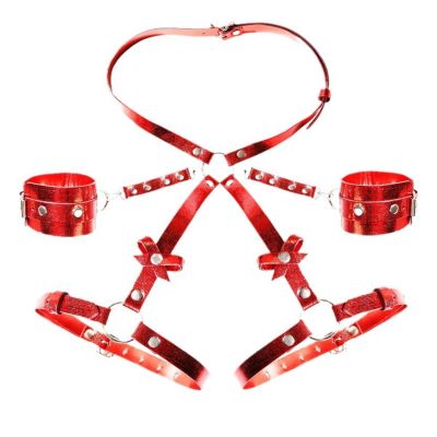 Adjustable Couple Yoga Stretch Cuffs - Four Colours - B168 (red)
