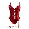 TYUIOP Xmas Lingerie Sexy Lingerie Latex Dress Crotchless Women's Sexy Nightgown Bridesmaid Pyjamas Plus Size Dress Wedding Underwear for Bride Leather Red view 4