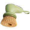 Dish Scrubber Soap Dispenser - Lazy Push, Type Kitchen Pot | Brush Natural Sisal Bristles, Durable Cleaning Tool Pots, Pans Utensils Without Scratching Surfaces for Liquid Dispenser Palm view 1