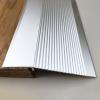 10cm Extra Wide Aluminum Floor Transition Strip Carpet/Tile Threshold Reducer for Vinyl Flooring Home Walkers Entry Ramp Silver Length 1.2m/47in view 1