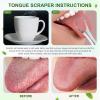 5er Pack Tongue Scraper For Adults,Reduce Bad Breath, Metal Tongue Scraper, Tongue Cleaner, Tongue Scraper, Stainless Steel Tongue Scraper, Tongue Cleaner for Adults, Tongue Scrubber (D) view 3