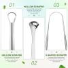 5er Pack Tongue Scraper For Adults,Reduce Bad Breath, Metal Tongue Scraper, Tongue Cleaner, Tongue Scraper, Stainless Steel Tongue Scraper, Tongue Cleaner for Adults, Tongue Scrubber (B) view 2