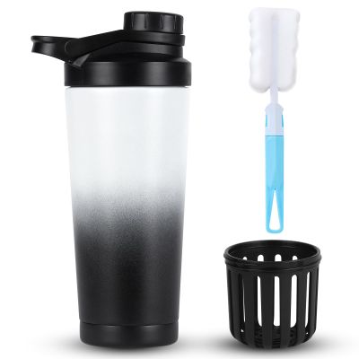 AOGOE Protein Shaker Bottle, 750ml Insulated Stainless Steel, Double Wall, Leak Proof, Gym & Sports Shaker Cup