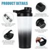 AOGOE Protein Shaker Bottle, 750ml Insulated Stainless Steel, Double Wall, Leak Proof, Gym & Sports Shaker Cup view 4