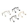 1pc Glasses Screw Nose Pad Arm Metal Rimless Frame Bridge Nose Pad Holder Eyewear Accessory Eyeglasses Bridge NB020(NB020 Rose Gold) view 2