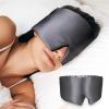 WENYOG Silk Eye Mask For Sleeping Women Mulberry Silk Sleeping Mask Eyepatch Blocking Light Eyemask Eyeshade Soft Padded Travel Sleeping Aid for Sleep Patch(Gray) view 2