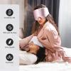 WENYOG Silk Eye Mask For Sleeping Women Mulberry Silk Sleeping Mask Eyepatch Blocking Light Eyemask Eyeshade Soft Padded Travel Sleeping Aid for Sleep Patch(Gray) view 3