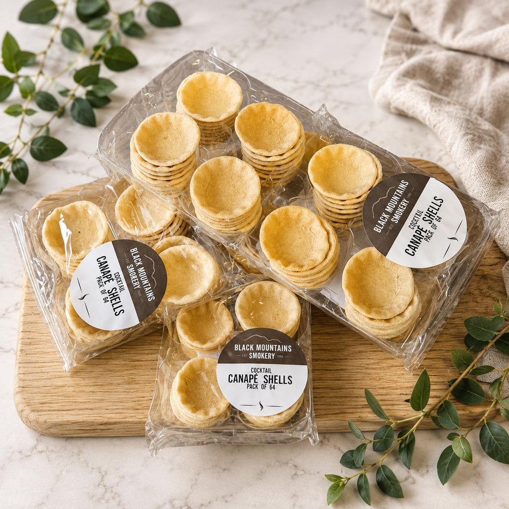 Black Mountains Smokery Mini Pastry Cases 6x64 Canap Shells & Pastry Cups, Ready to Fill for Hors dOeuvres, Buffets & Entertaining