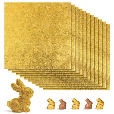 Gold Foil Candy Wrappers 200pcs Aluminum for Bars and Fudge