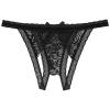 AnnSemo Women's Floral Lace Thongs Sexy Underwear Crotchless Seamless G-String Soft Comfortable See Through Knickers Cheeky Back Hipster Lacy Bikini Sheer Mini Briefs for Valentines Gift view 1