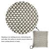 2PCS Cast Iron Scrubber, Stainless Steel Silicone Core Skillet Chainmail Scrubber Brush for Cleaning Pans, Cookware, Cups view 3