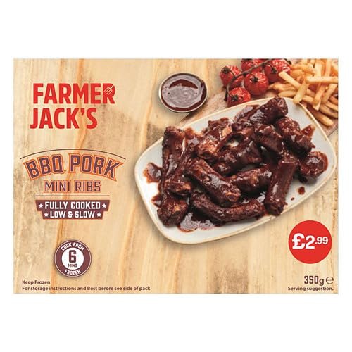 Farmer Jacks BBQ Mini Ribs PM 2.99 350g Pack of 3