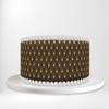 Double Black and Gold Art Deco Geometric Shapes Luxury Elegant Wrap Around Print A4 Edible Paper Icing Sheet Cake Topper Side Ribbon Border Decor for Personalised Themed Decorations view 1
