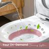 Joey&Viggy Sitz Bath for Toilet | Hemorrhoids Treatment & Postpartum Essentials | Portable Bath for Elderly Essentials, Yoni Steam, Haemorrhoids & Piles Treatment (Pink & White) view 2