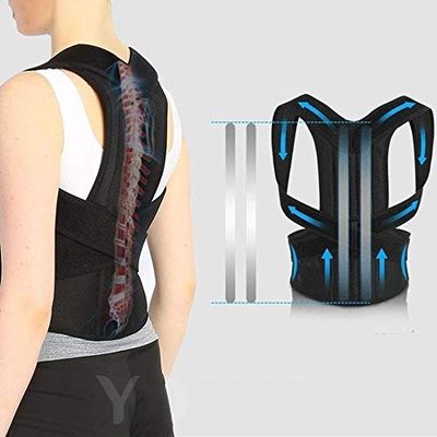 Posture Corrector for Men and Women Back Posture Brace Clavicle Support Stop Slouching and Hunching Adjustable Back Trainer (Color : Black, Size : XX-Large) 1