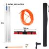 10ft 39ft Window Cleaning Pole,Water Fed Telescopic Brush,Water/Hose Fed Pole,Cleaning Photovoltaic and Solar Panels,30cm/50cm Brush Head view 2