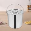 Bucket with Lid, Stainless Steel Container with Lid, Round Kitchen Bucket with Handle for Food, Chemistry, Washing Powder, Adhesives, Suitable (20 Litres) view 4
