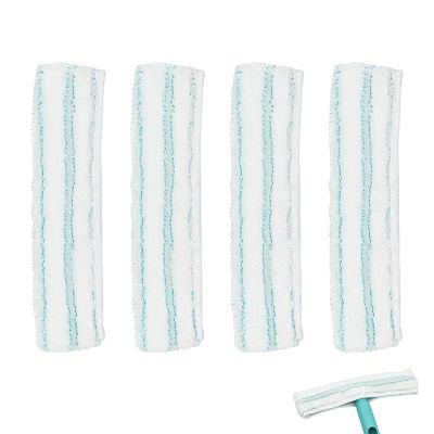 COZERI Pack of 4 Replacement Covers for Leifheit Window Wiper Window & Frame Cleaner, Microfibre Mop Cover for Streak-free Window Cleaning, Compatible with Leifheit Window Wiper and Window Squeegee