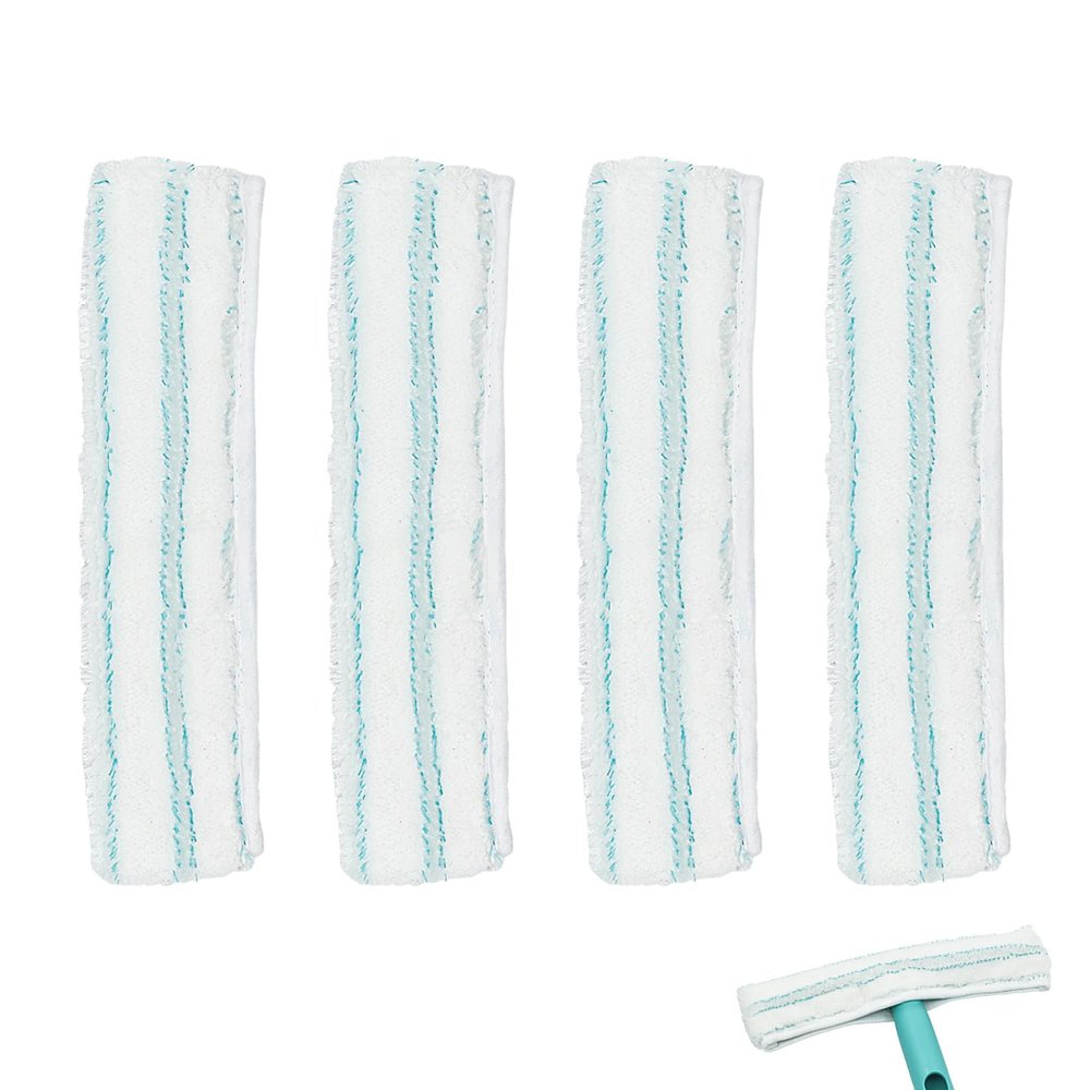 COZERI Pack of 4 Replacement Covers for Leifheit Window Wiper Window & Frame Cleaner, Microfibre Mop Cover for Streak-free Window Cleaning, Compatible with Leifheit Window Wiper and Window Squeegee