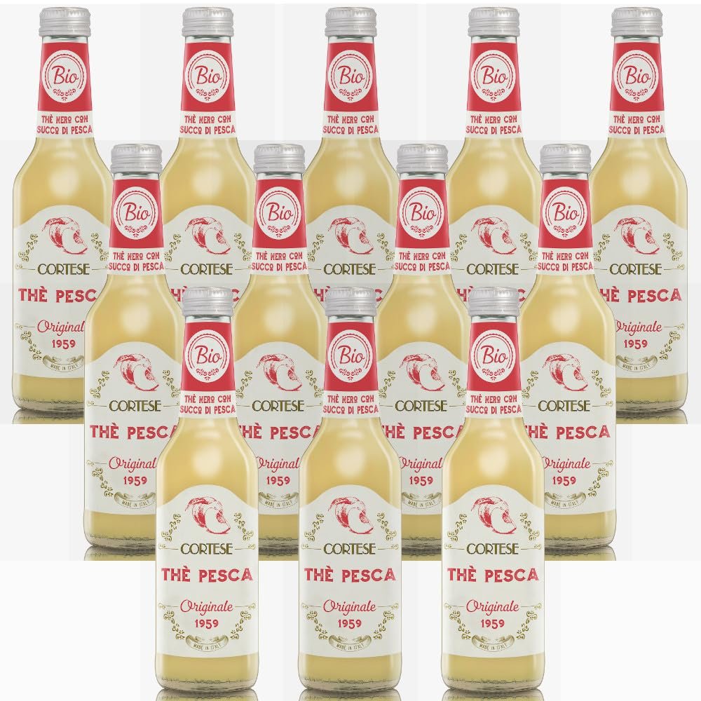 Short Peach Tea Soft Drink 12 Bottles 27.5 cl