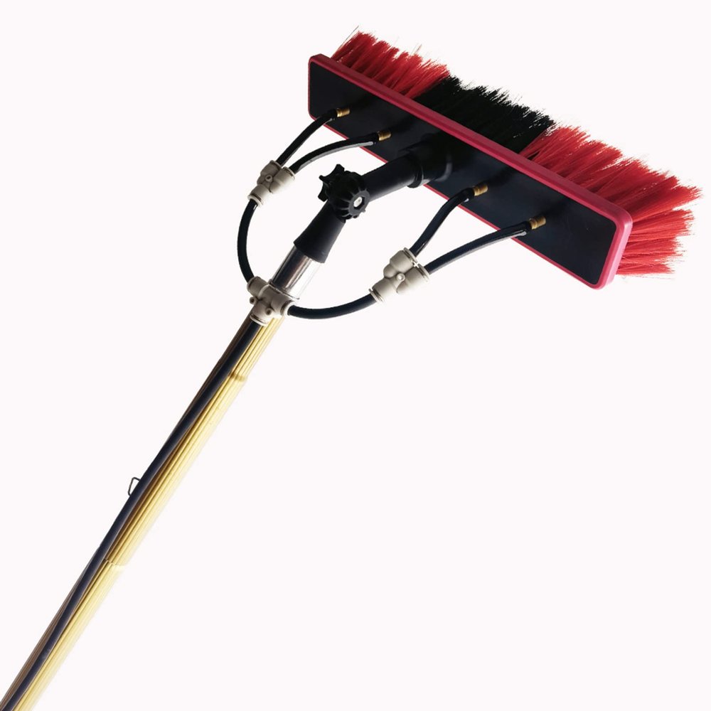 12ft - 30ft Window Cleaning Pole Water Fed Telescopic Extended Extension Conservatory Hose Fed Brush Kit, Solar Panel Cleaning Equipment (3.6m/12ft)