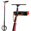 12-36ft Window Cleaning Pole,Water Fed Telescopic Brush,Extendable Solar Panel Cleaning Brush Outdoor Washing Equipment Tool Cleaning brush can spray Water (with Squeegee,5.4M) view 1