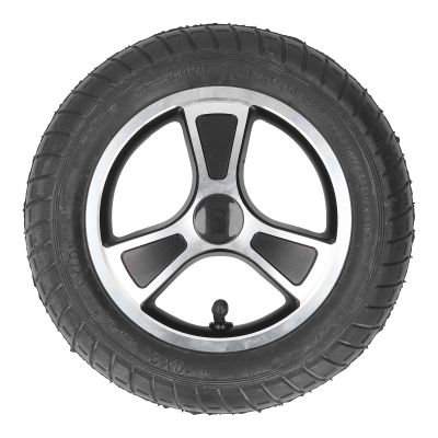 10 Inch Wheelchair Wheel Alloy Hub Rubber Tread Non Slip Inflatable Wheelchair Rear Caster Replacement Electric Wheelchair Wheels PU Alloy Steel Rear Wheel