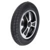 10 Inch Wheelchair Wheel Alloy Hub Rubber Tread Non Slip Inflatable Wheelchair Rear Caster Replacement Electric Wheelchair Wheels PU Alloy Steel Rear Wheel view 2