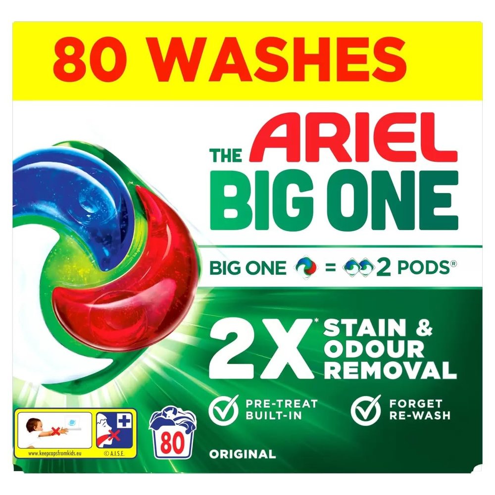 Ariel Laundry pods The BIG ONE 80 Pods by Shop4Less NEW