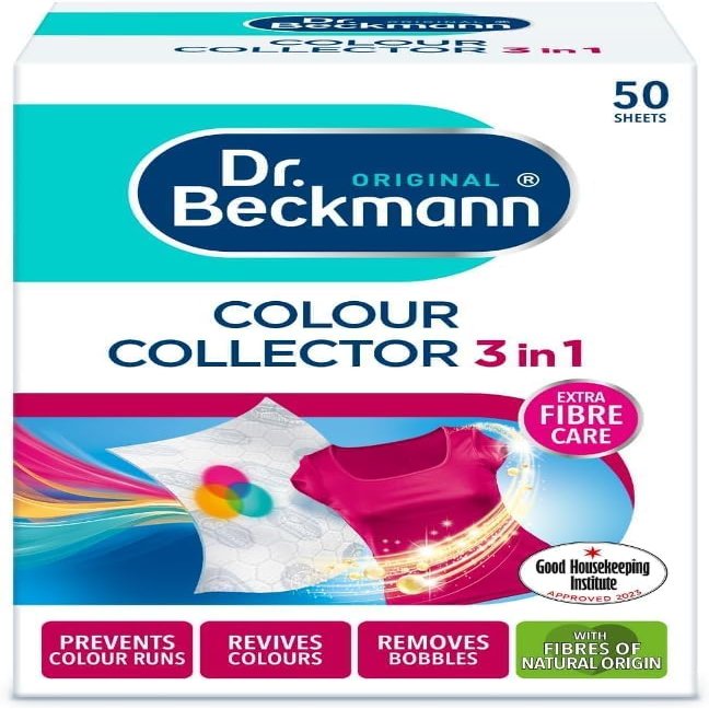 50 Sheets Colour Collector 3-in-1 Laundry Sheets Prevent Colour Run, Protect Clothes & Remove Odours, Ideal for Mixed Washes, Colour Protection for Laundry, Safe Fabric Care by Zinnia