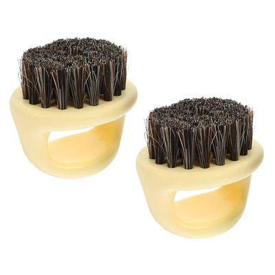 Didiseaon 2pcs Beard Styling Comb Portable Beard Brush for Men Multi-function Comb Bristle Hair Removal Brush for Care