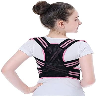 QTYQWC Posture Corrector Back Braces Posture Correction,Adjustable Children Back Support Belt Kid Orthopedic Corset Spine Back Lumbar Shoulder Braces Back Posture (Color : Blue, Size : Large) (Small)